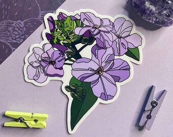 Plant | Flower | Flower Sticker | Waterproof Sticker | Mirror Decal | Laptop sticker | Decals | Hydro Flask sticker | Flower decor |