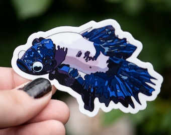 Betta Fish Sticker | Fish Tank | Laptop Stickers | Mirror Decal | Fish Tank Decor | Betta Fish Plants | Waterproof Sticker | Betta Fish