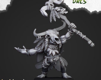 Orc des cavernes chaman par Highlands Miniatures