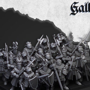 Knights on foot of Gallia by Highlands Miniatures