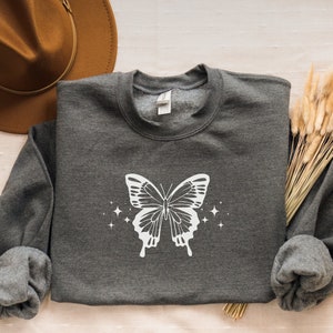 Butterfly Sweatshirt, Butterfly Crewneck, Butterfly Sweater, Butterfly Lover Gift, Butterfly Top, Self Love Sweatshirt, Butterfly Clothes