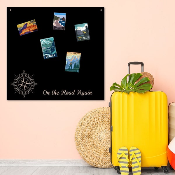 Travel Keepsake Organizer, Travel Magnet Display Board, Travel Inspiration, Travel Wall Art, Gifts for Her, Personalized Magnet Board