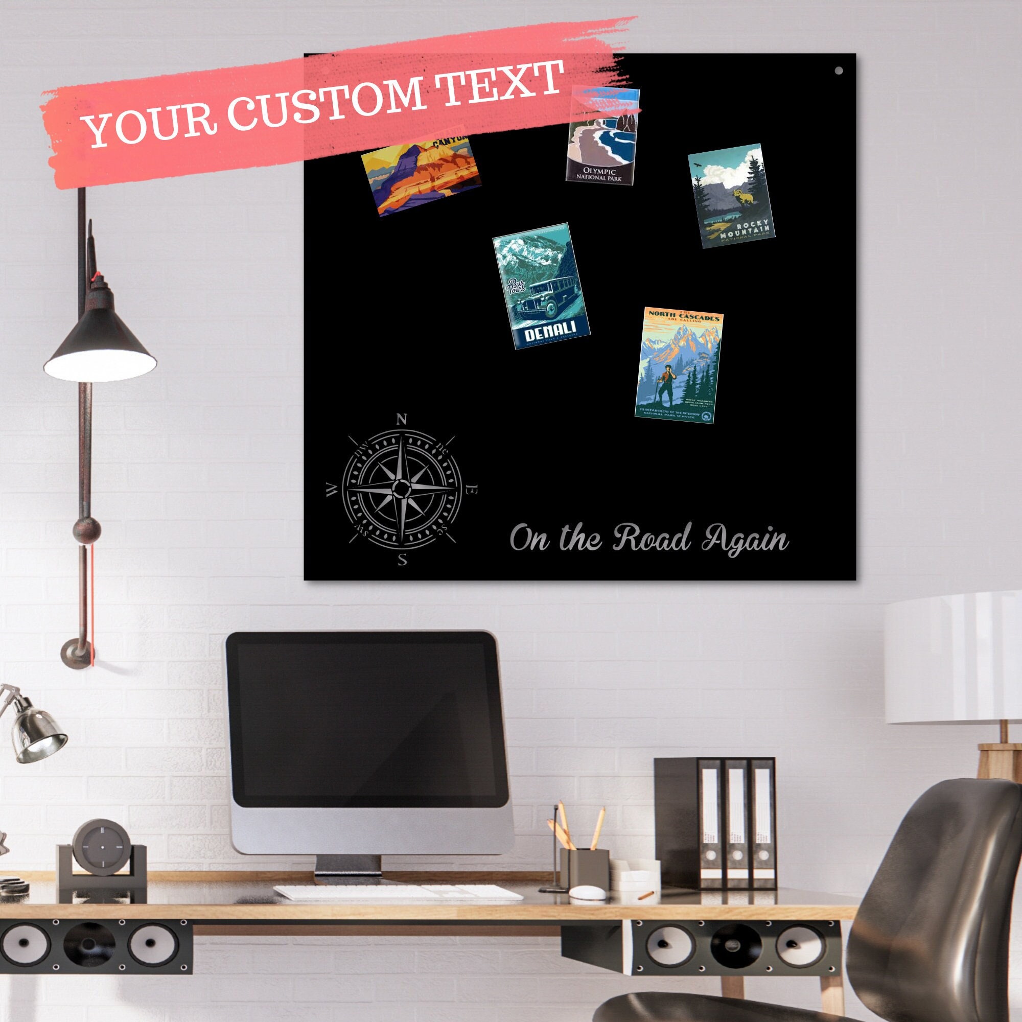 Souvenir Display, Travel Display Board, Metal Wall Art, Home