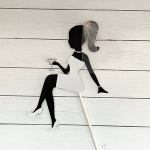 bride silhouette cake topper, bride cake topper, bachelorette cake topper, silhouette cake topper, lady sitting silhouette cake topper