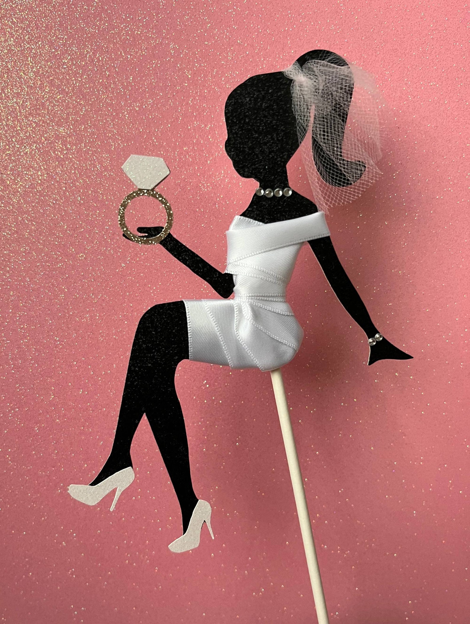 Bride Silhouette Cake Topper Bride Cake Topper Bachelorette Cake Bride Silhouette Cake Topper Bride Cake Topper Bachelorette Cake
