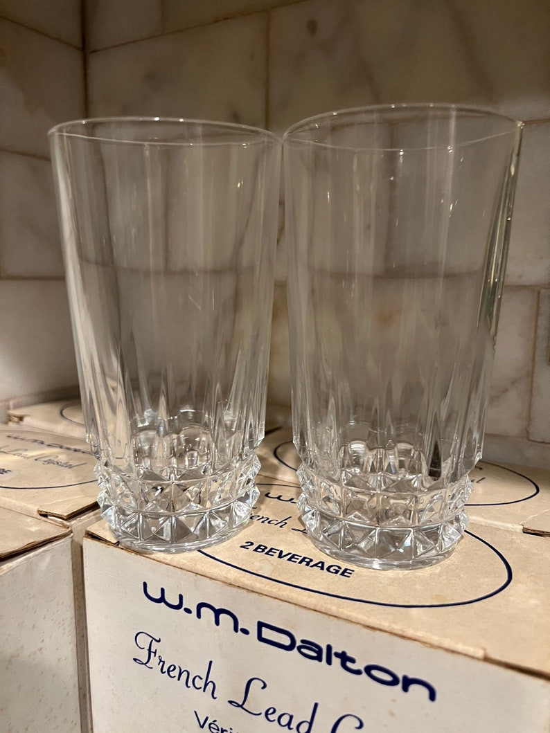 W.M Dalton French Lead Crystal Beverage Highball Cocktail Etsy