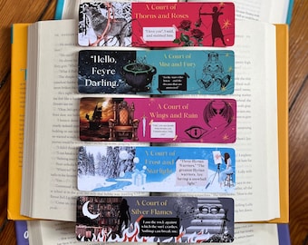 ACOTAR Bookmark, A Court Of Bookmarks, Velaris Bookmarks, Feyre, Rhys, Nesta, Fantasy Bookmark, Laminated, ACOTAR Gift, Velaris Gift