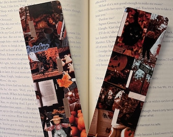 Fall Bookmark, Halloween Bookmark, October Bookmark, Autumn Bookmark, Book Lover Gift, Horror Bookmark