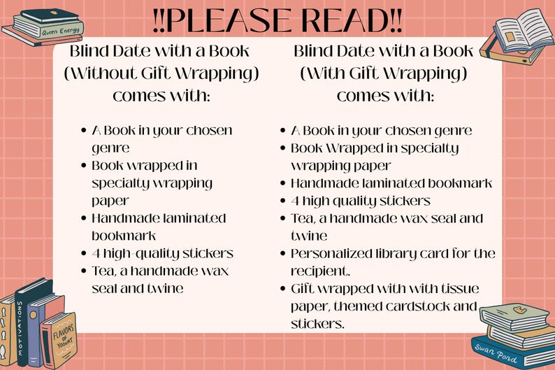 Fantasy Blind Date mit Buch, Mystery Book, Überraschungsbuch, Bücherwurm Geschenk, Geschenk für Buchliebhaber, Einzigartiges Buchgeschenk, Romantasy Sticker Bild 2