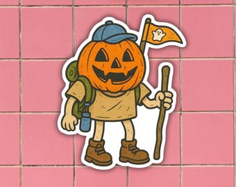 Sticker Summerween, Hot Ghoul Summer, Beach girl goth, Sticker Halloween, Été slasher, Été effrayant, Sticker horreur, Sticker citrouille