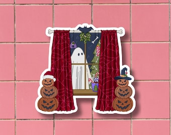 Creepmas Sticker, Merry Gothmas Sticker, Merry Hexmas, Horror Sticker, Glossy Sticker, Die Cut Sticker, Christmas Gift, Stocking Stuffer