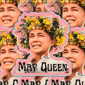 Midsommar Aufkleber, A24 Aufkleber, Good For Her Aufkleber, Glänzende Glitzer Aufkleber, Die Cut Aufkleber, Horrorfilm Aufkleber, May Queen Aufkleber, Dani
