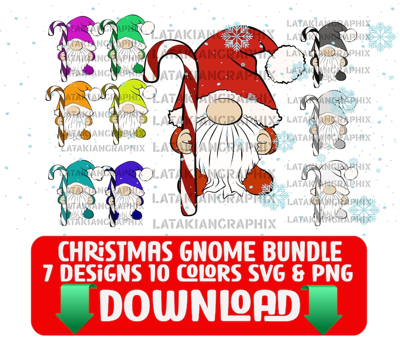 Christmas Gnome Bundle SVG PNG Laser Cut Filechristmas Gnome - Etsy
