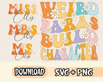 Weird Paras Build Charakter SVG PNG, Paraprofessionelles Geschenk (Digitaler Download)