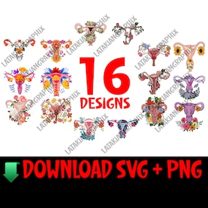 floral Uterus png svg ,Uterus png svg,Uterus svg bundle  ,High quality Uterus floral svg Pro choice Uterus svg, flower Uterus svg