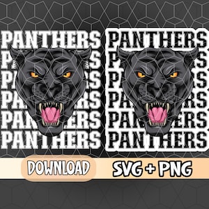 Panthers SVG PNG, Panthers Face png, Panthers Mascot png, Panthers Cheer svg, Panthers Vibes svg, School Spirit svg, Panthers Sport svg png