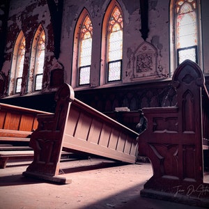 Broken pew
