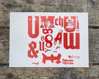 Art print | limited | hand set | DIN A4 | Unique | “Letters”