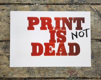 Art print | limited | hand set | DIN A4 | Unique | “Print is NOT dead”