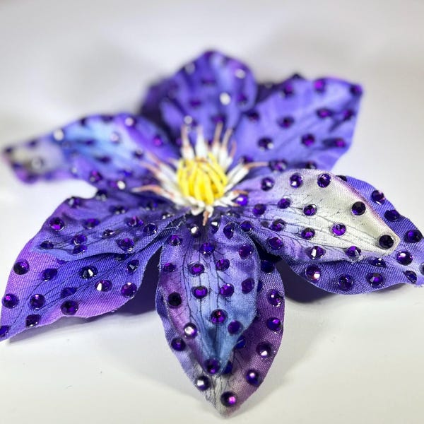 Purple Clematis Hair Flower
