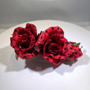 Red Roses Hair Flower
