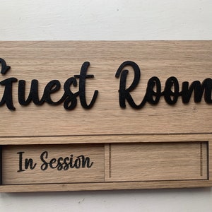 Personalised Business Slider Door Sign, Sliding Door Sign, Name Plaque, Meeting Room, Treatment Room, Do Not Disturb Sign, Office, Wood Sign