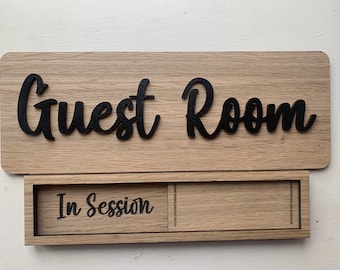 Personalised Business Slider Door Sign, Sliding Door Sign, Name Plaque, Meeting Room, Treatment Room, Do Not Disturb Sign, Office, Wood Sign