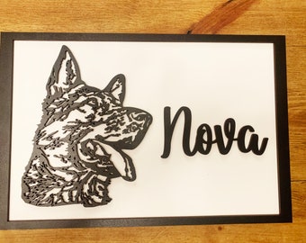Personalised German Shepherd Wall Art - German Shepherd Plaque - German Shepherd Gift - Alsatian Plaque - Alsatian Sign - Dog Lover Gift