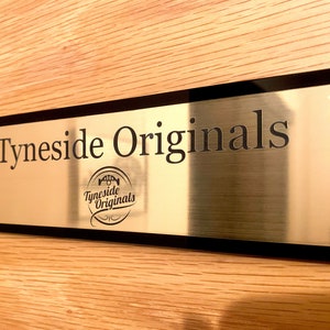 Personalized Office Door Sign: Engraved Wall Name Plate, Custom Colors, Peel and Stick