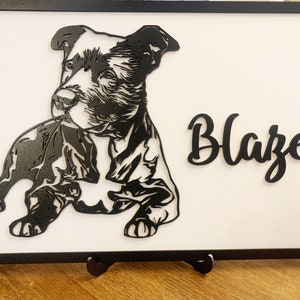 Personalised Staffordshire Bull Terrier Art - Bull Terrier Gift - Staffie Gift - Staffordshire Plaque - Pitbull Sign - Dog Lover Gift