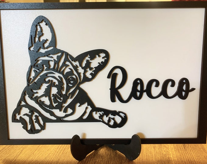 Personalised French Bulldog Wall Art - Frenchie Plaque - French Bulldog Gift - French Bulldog Plaque - French Bulldog Sign - Dog Lover Gift