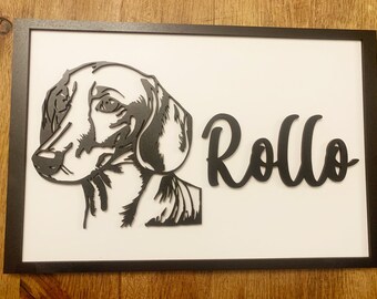 Personalised Dachshund Wall Art – Sausage Dog Plaque, Dog Lover Gift