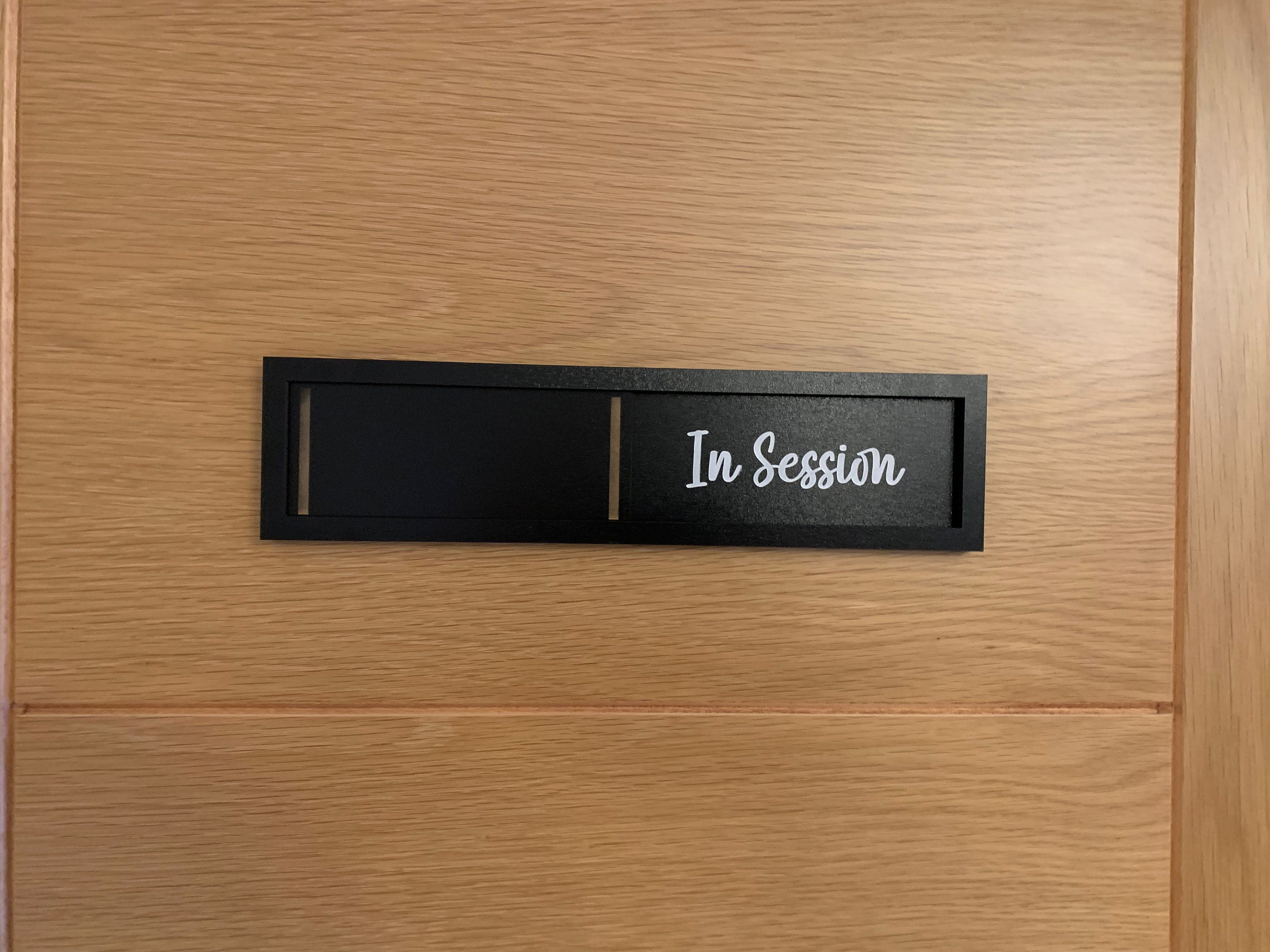 Slader Sign Black Personalised Slider Door Sign, Sliding Door Sign, Meeting Room ...