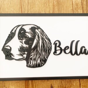 Personalised Spaniel Wall Art - Spaniel Plaque - Springer Spaniel Gift - Dog Birthday - Dog Memorial - Dog Gift - Springer Spaniel Art