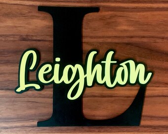 Personalised Acrylic and Wood Name Sign - Personalised Nursery Decor - Kid Bedroom Sign - Nursery Sign - Name Sign - Door Sign - Name Plaque