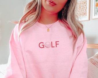 Golf Shirt for Women Sweatshirt for Golfing Ladies Golf Gifts for Her Golf Mama Sweatshirt Golf Lover Gifts Pink Golfer Mom Sweatshirt