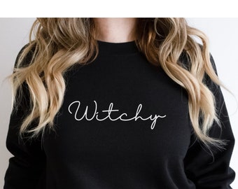 Witchy Sweatshirt, Women's Witchy Shirt, Witchy Aesthetic, Halloween Sweatshirt, Witchy Gifts for Her, Halloween Sweater, Fall Crewneck