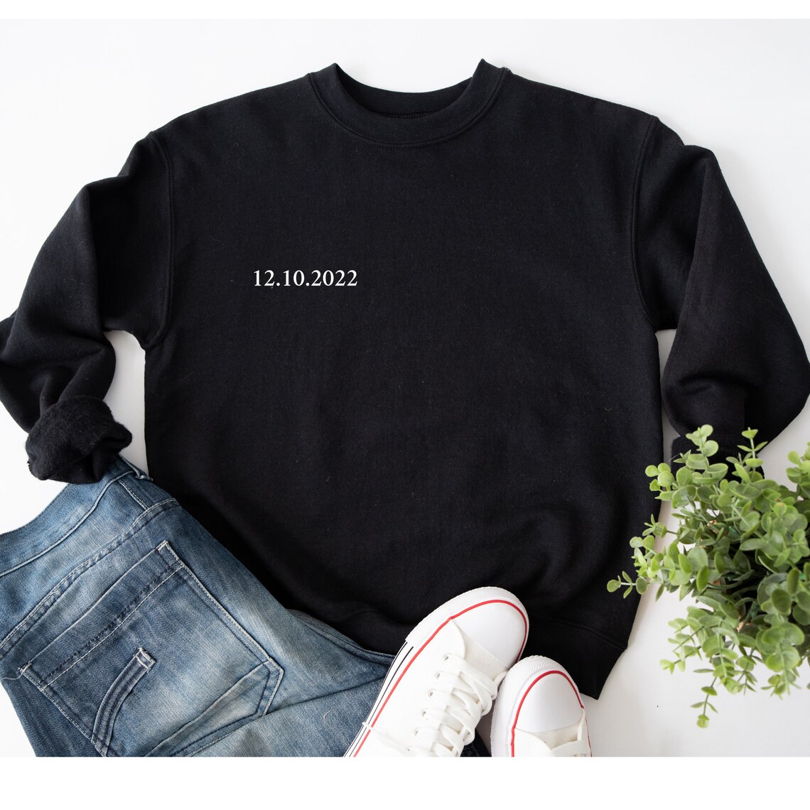 Custom Anniversary Sweatshirts Personalized Date Sweatshirt Etsy
