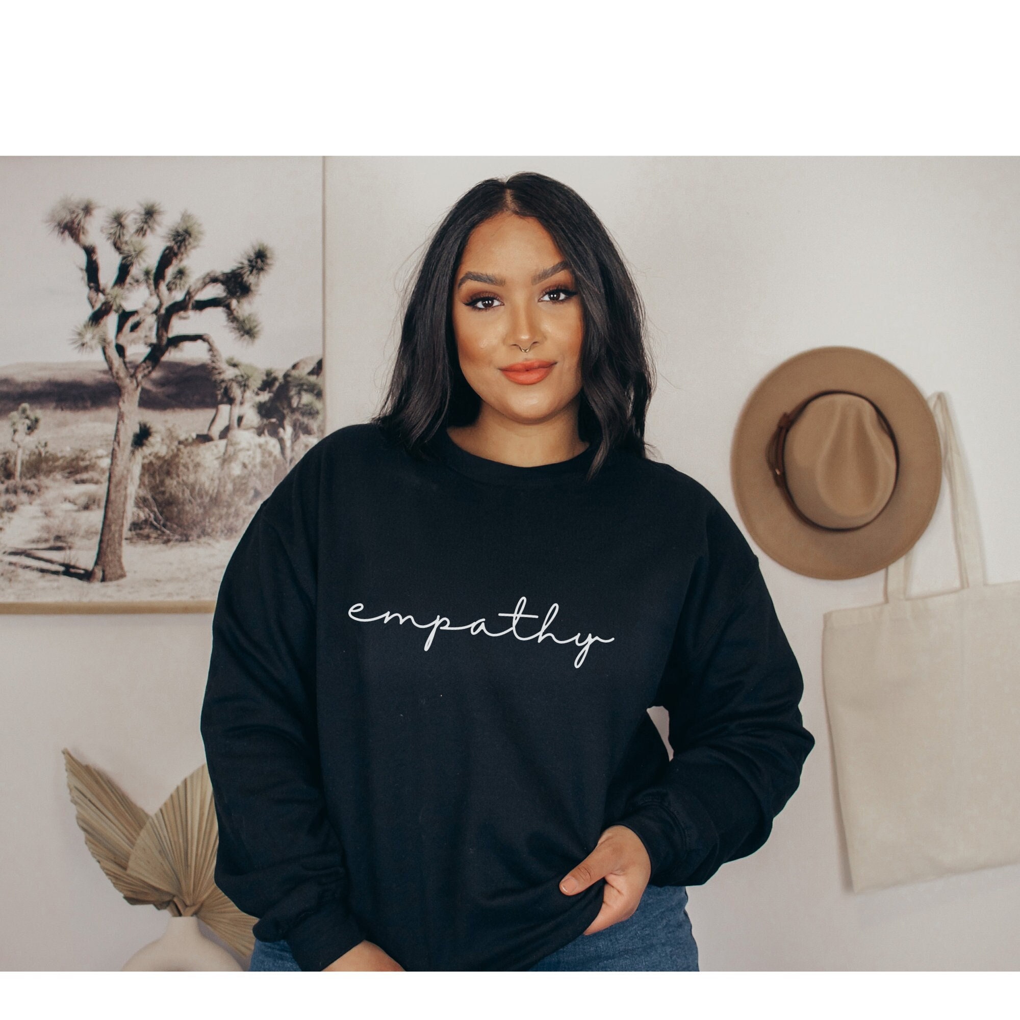Empathy Sweatshirt Minimalist Empathy Crewneck Positivity Shirt