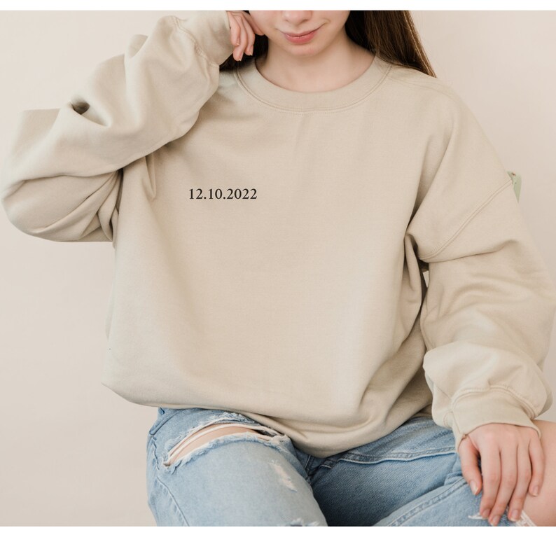 Custom Anniversary Sweatshirts Personalized Date Sweatshirt Etsy
