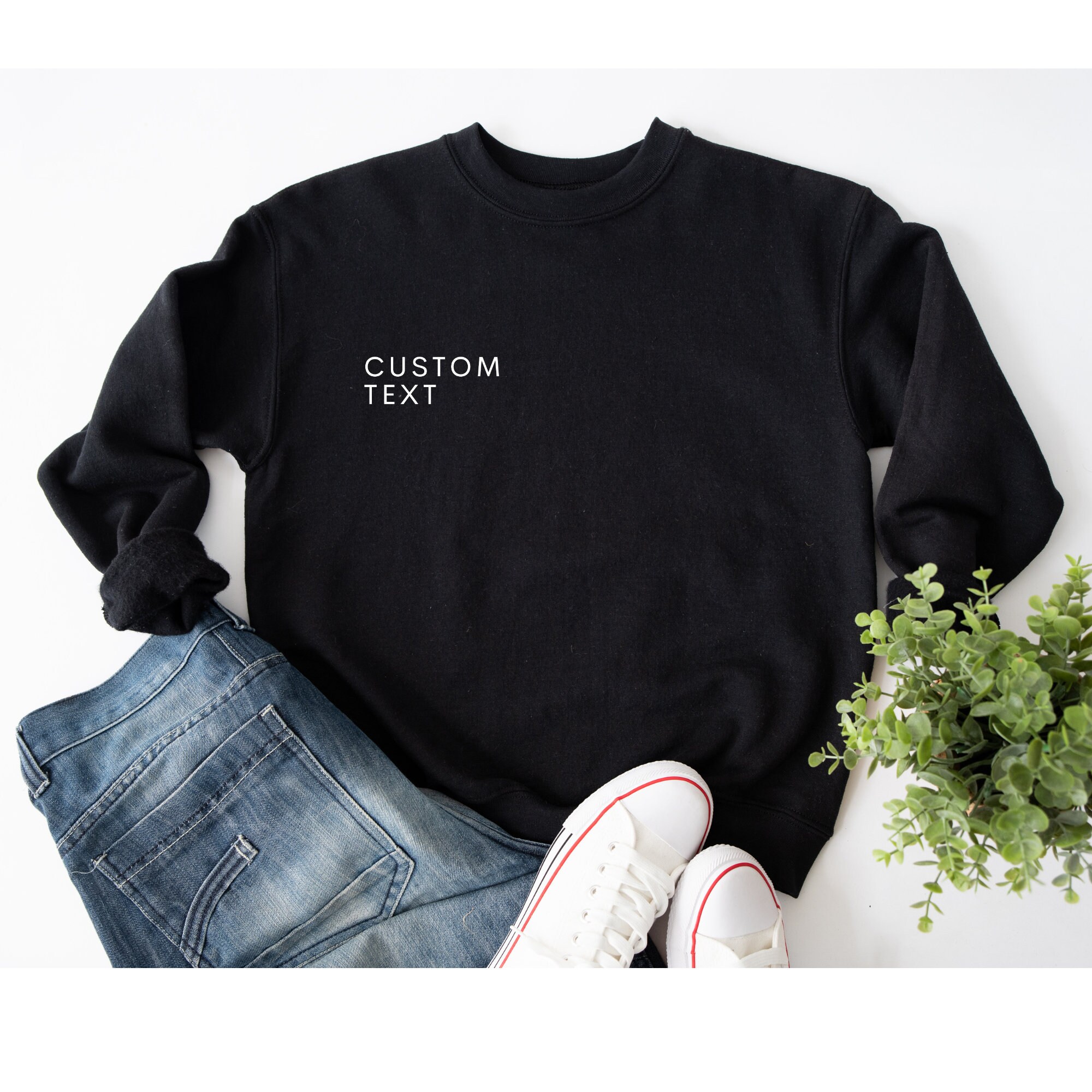 Custom Sweatshirt for Women, Personalized Gifts for Her, Custom Mothers Day  Gifts for Mom, Custom Text Sweater, Minimalist Crewneck 