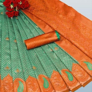 Green saree