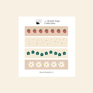 set di adesivi finti washi tape / bullet journal, adesivi, planner, album