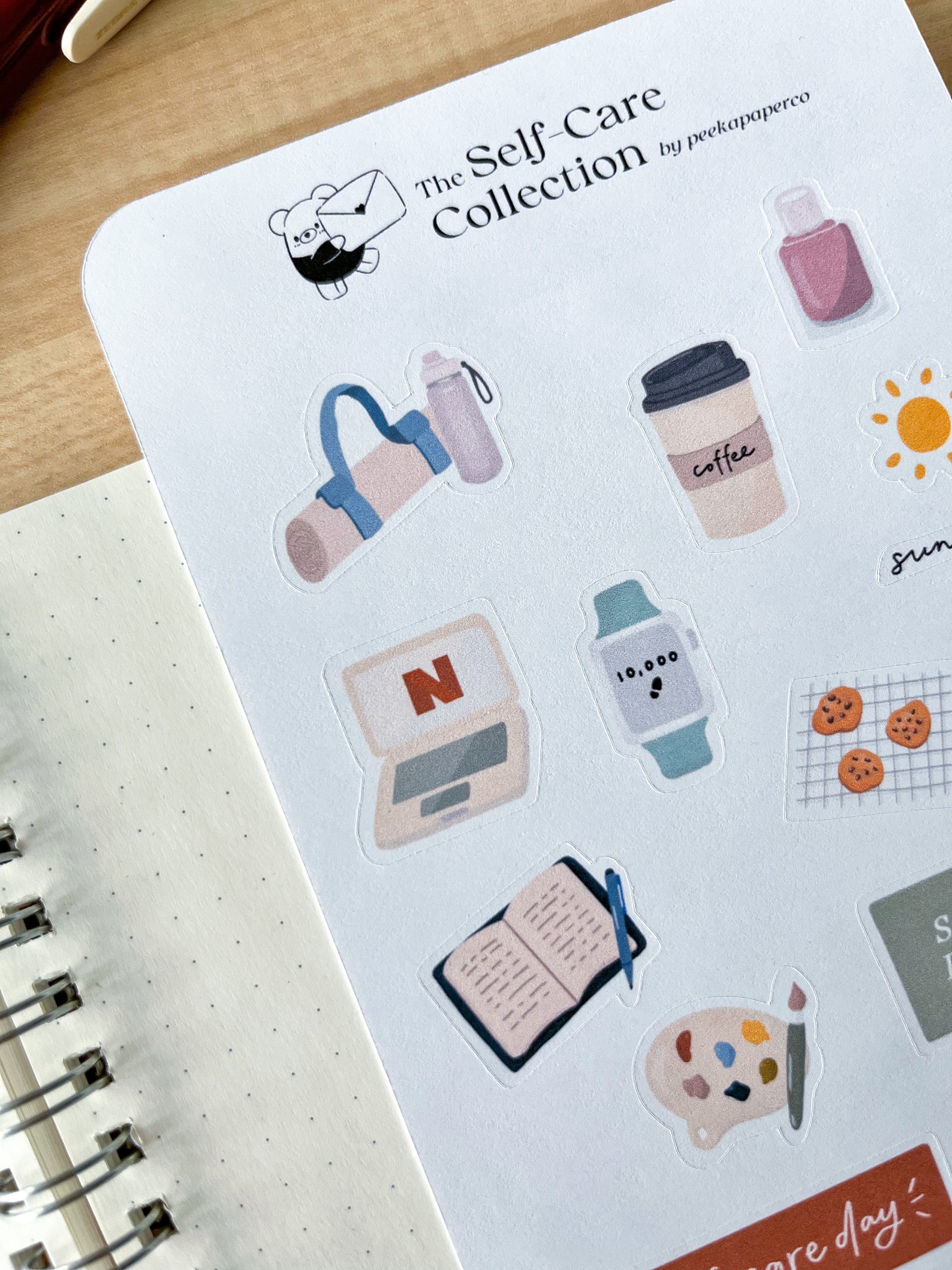 Self Care Sticker Sheet | Bullet Journal, Stickers, Planner, Scrapbook ...