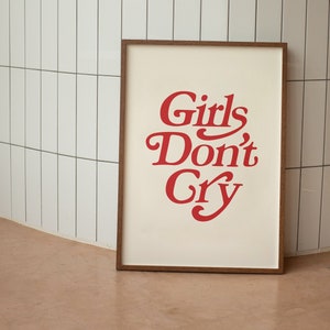 Girls Don't Cry Poster Unframed Aesthetic Poster Y2K Retro Aesthetic Home Decor