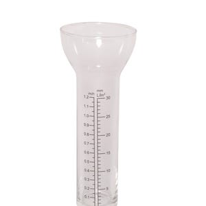 Vervangend glas voor regenmeter, glazen cilinder, zuigerdiameter 4,5 cm of 4,7 cm