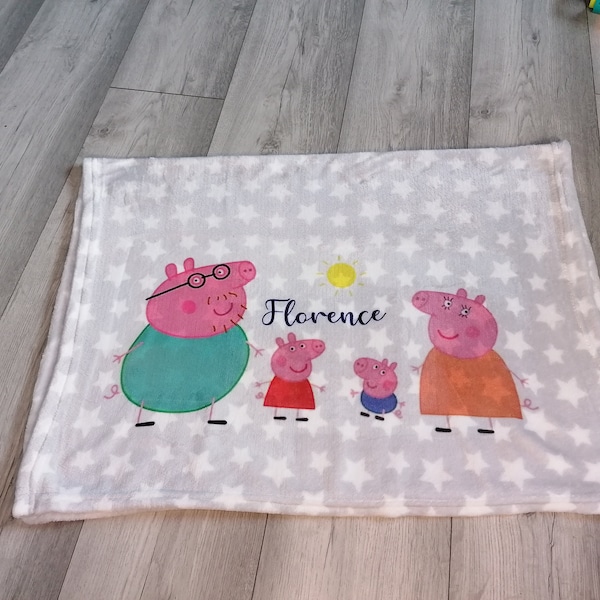 Personalisierte Peppa Pig Decke, Kuscheldecke