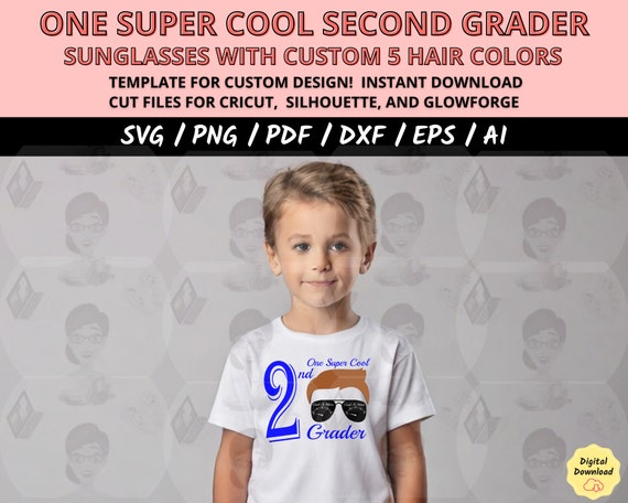 One Super Kid SVG, Back to School SVG, First Day of School Shirt Design, Kids School Cut File, Cricut Silhouette Teacher Gift PNG
