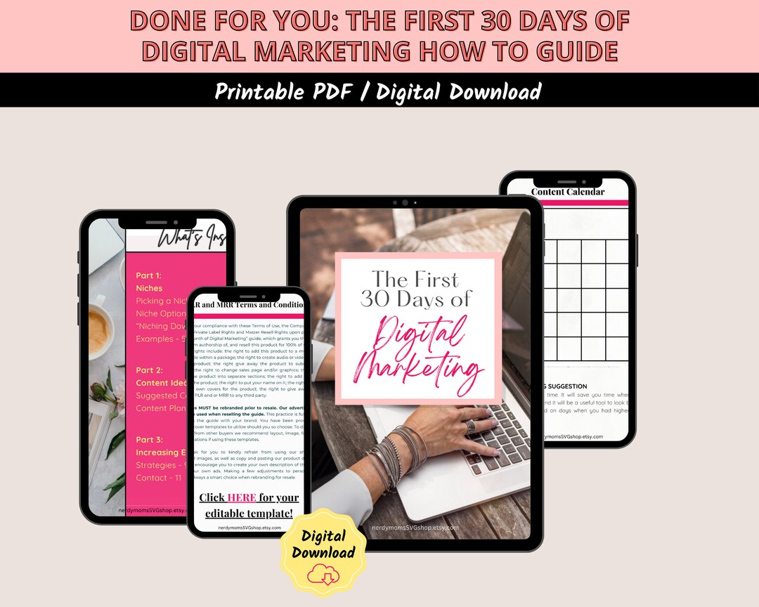 Done for You: First 30 Days of Digital Marketing Guide Ebook, Master ...