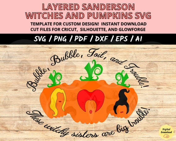 Witchy Sister SVG, Witches Hair Cut File Bundle, Halloween Witch Designs for Cricut & Silhouette, Spooky SVG for Shirts and Craft Projects